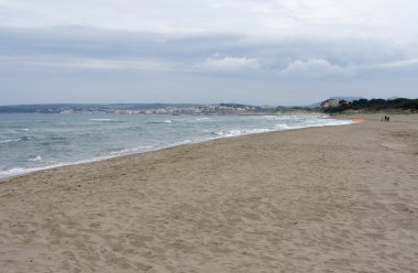 Beach at Sant Pere Pescador clipart