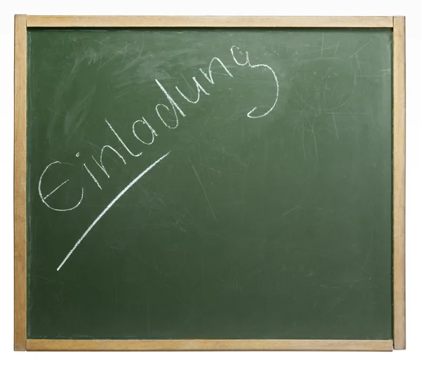 stock image Blackboard with Einladung