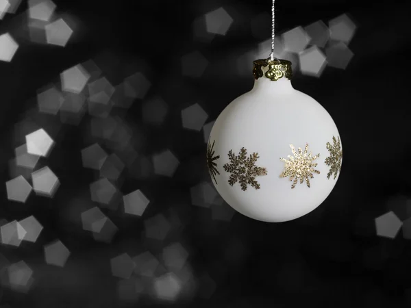 Bauble de Natal branco — Fotografia de Stock
