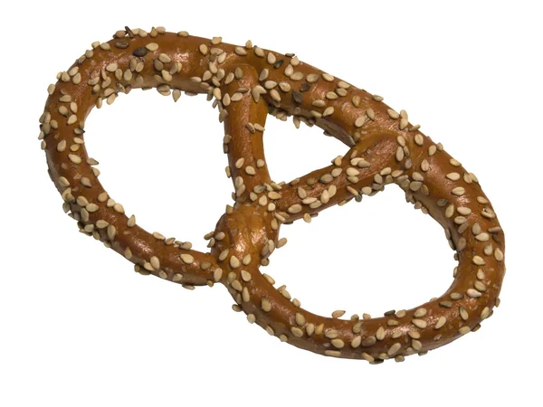 Sesame pretzel — Stock Photo, Image