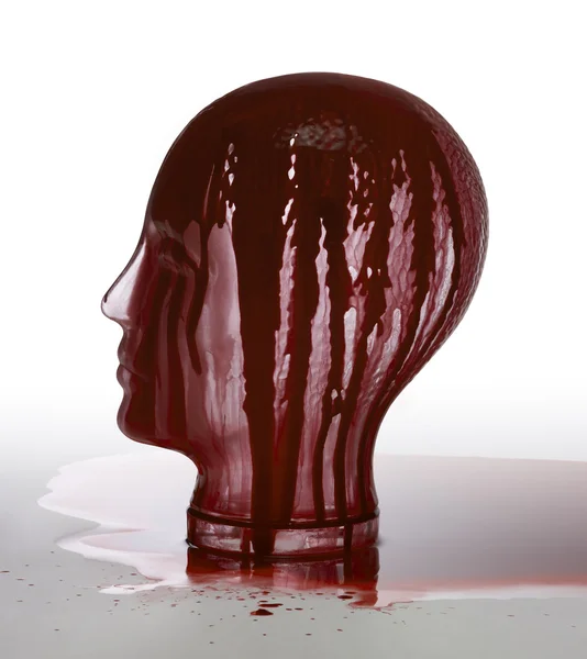 Bloody glass head — Stock Photo, Image