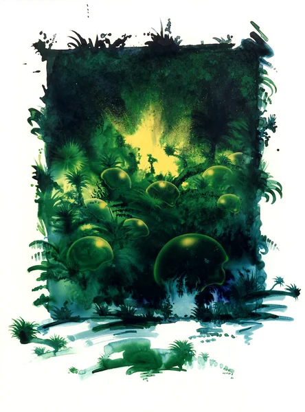 Mystic orman temalı — Stok fotoğraf