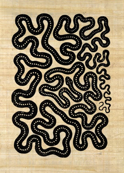 stock image Symbolic snake pattern