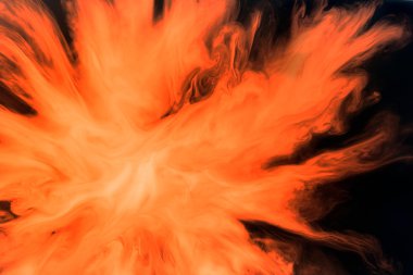 Flaming color combustion clipart