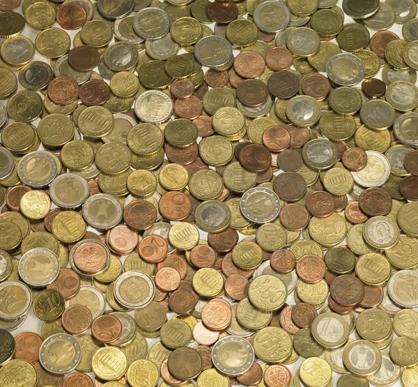 Contexte avec les pièces en euros — Photo