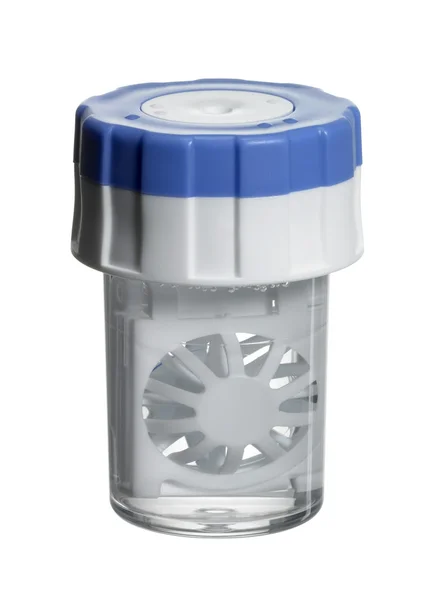 Clear contact lens container — Stock Photo, Image