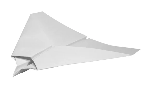 Avion en papier blanc — Photo