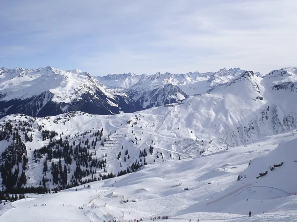 Skiën in montafon — Stockfoto