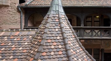 Roof at the Haut-Koenigsbourg Castle clipart