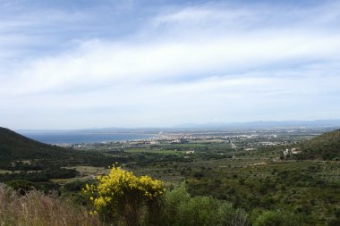 Panoramic view around Costa Brava clipart