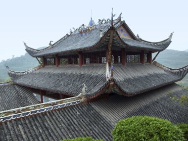 Roof at Fengdu County clipart