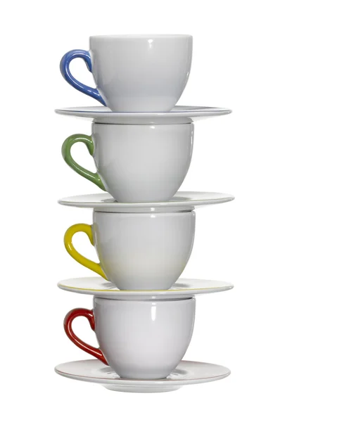 Stack of porcelain cups — Stock Photo, Image