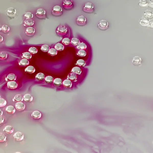 Herzförmige Perlen — Stockfoto