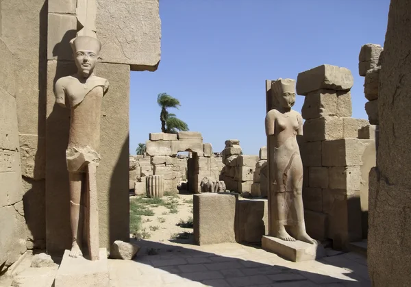 Statue intorno al Distretto di Amon-Re — Foto Stock
