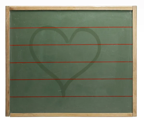 Blackboard and heart shape — Stock Photo, Image