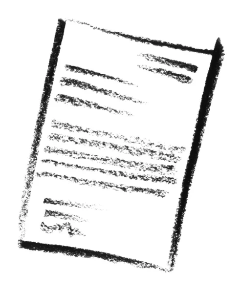 Зарисованный документ — стоковое фото