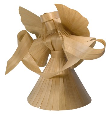 Wooden angel sculpture clipart