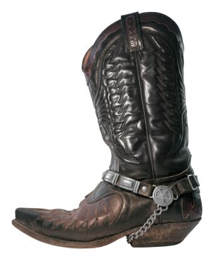 Decorative cowboy boot clipart