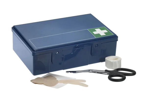 Blå ambulans box — Stockfoto