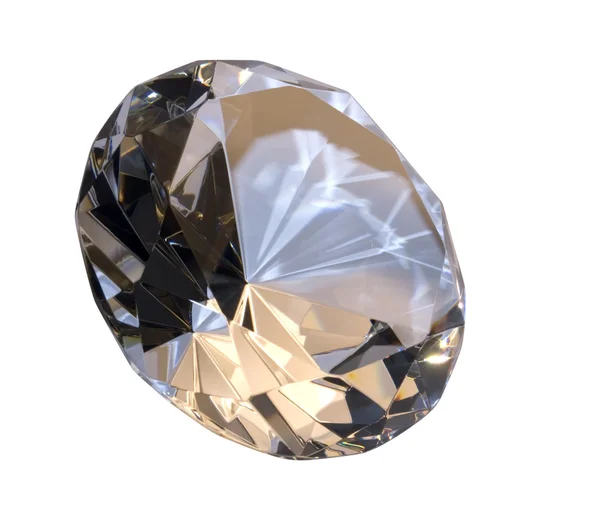 Diamant isoliert auf Weiß — Stockfoto