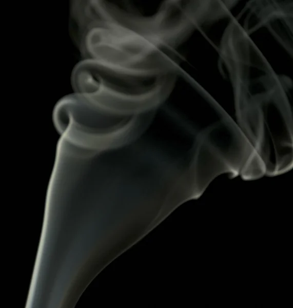 Rauch Detail im schwarzen Rücken — Stockfoto