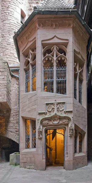Архитектурные детали замка Верхний Кенигсбур — стоковое фото