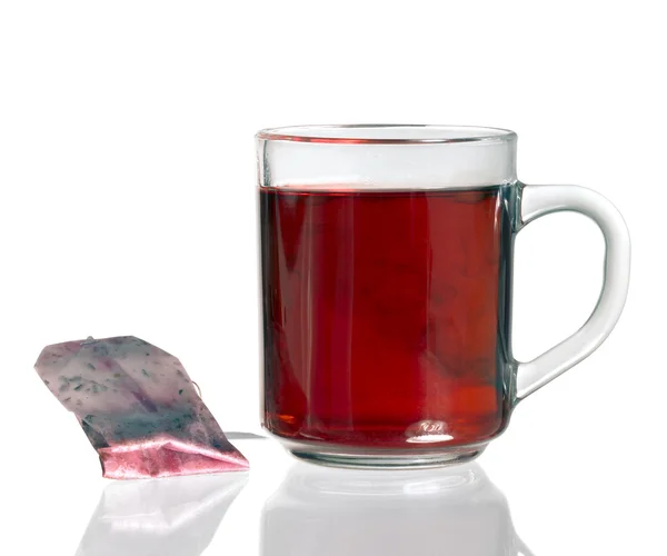 Çay fincanı ve çay poşeti — Stok fotoğraf