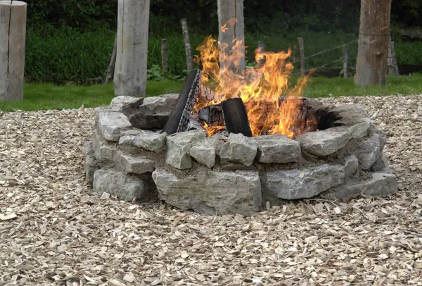 stock image Outdoor fireplace