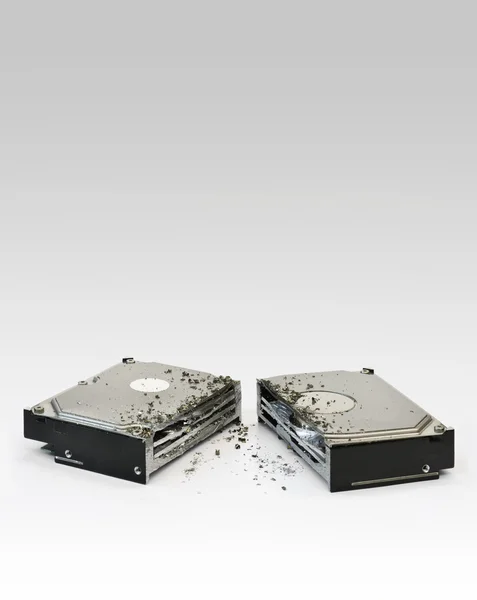 Halved hard disk drive — Stock Photo, Image