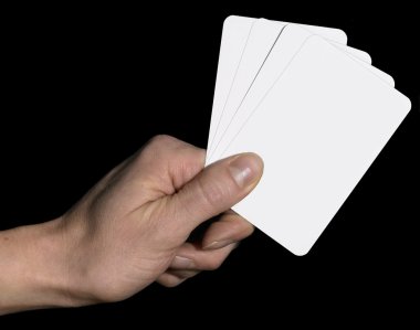 Hand and spread cards clipart