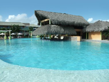 Touristic resort at the Dominican Republic clipart