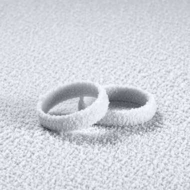 Frosted wedding rings clipart