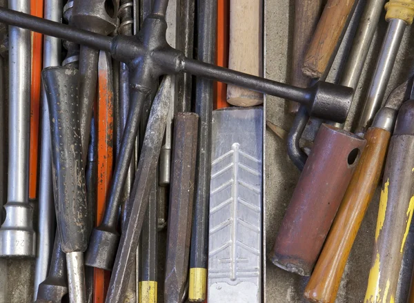 Various hand tools background — Stock Photo, Image