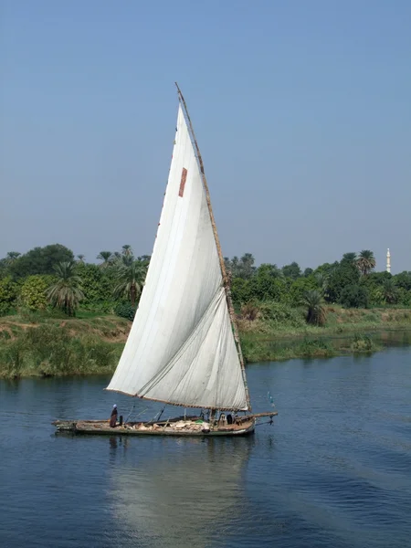 Paysage du Nil avec felucca — Photo