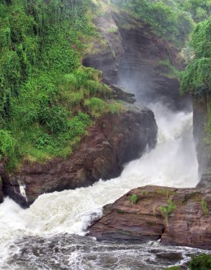 Raging torrent at Murchison Falls clipart
