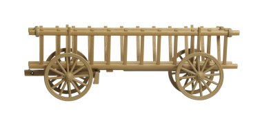 Nostalgic hay wagon model clipart