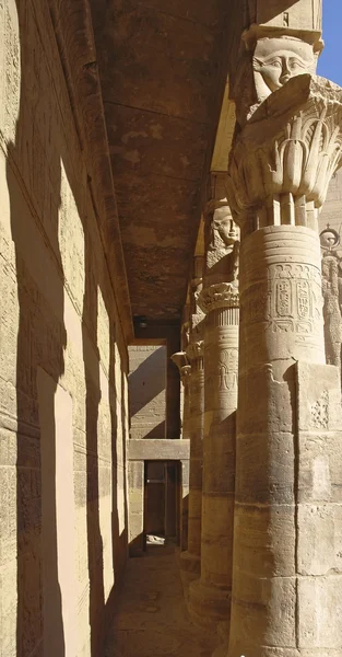 Passage at the Temple of Philae in Egypt — Stock Photo, Image