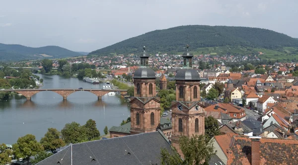 Miltenberg aerial view at summer time — Stock Photo, Image
