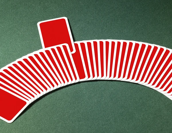 Spelkort i rad — Stockfoto