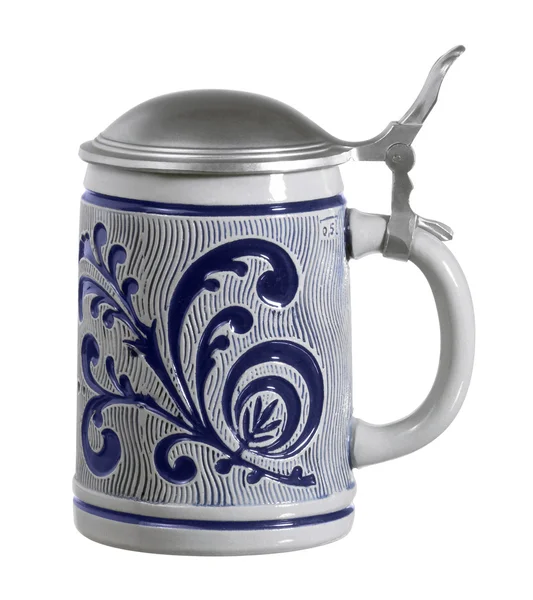 Blue ornamented stein — Stock Photo, Image