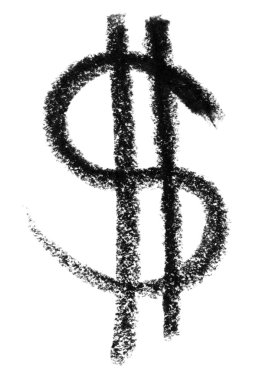 Dollar symbol sketch clipart