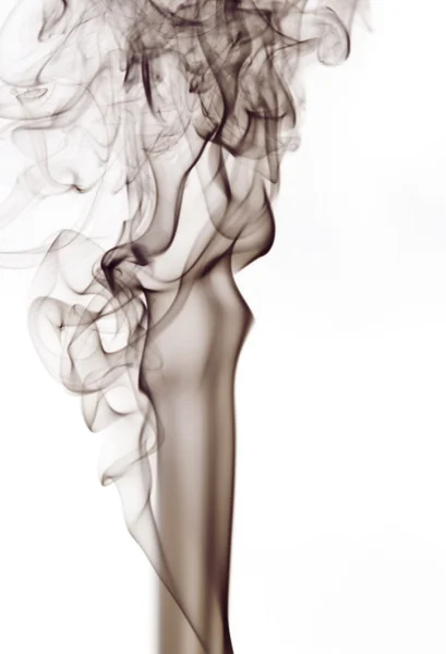 Smoke detail in white back — Stock Photo, Image