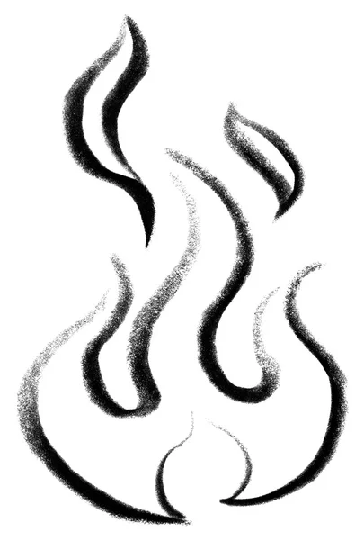 Fire and flame sketch — Stockfoto