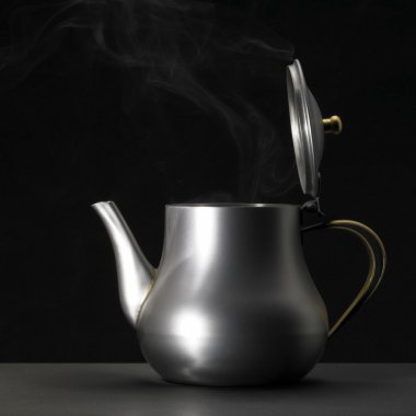 Metallic tea pot sideways clipart