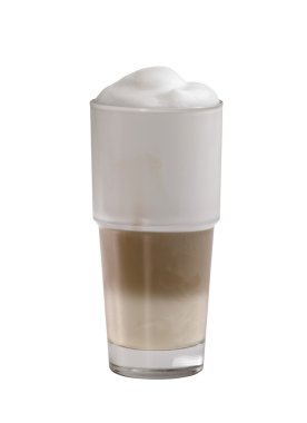 Glass of latte macchiato clipart