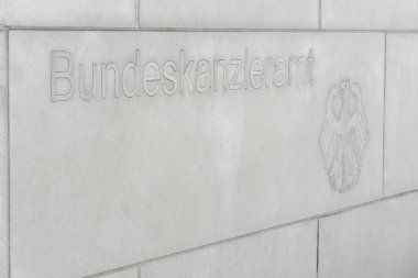 Federal Chancellery script nameplate clipart