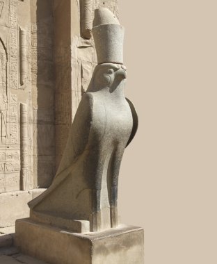 Statue around Edfu Temple of Horus clipart