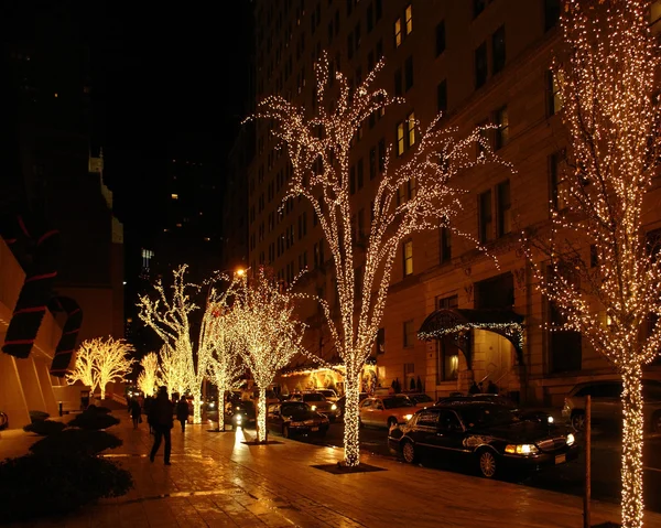 New york street landschap bij Kerstmis — Stockfoto