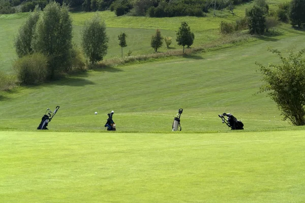 Paisagem de golfe na hora de verão — Fotografia de Stock