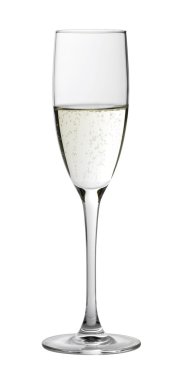 Half filled champagne glass clipart